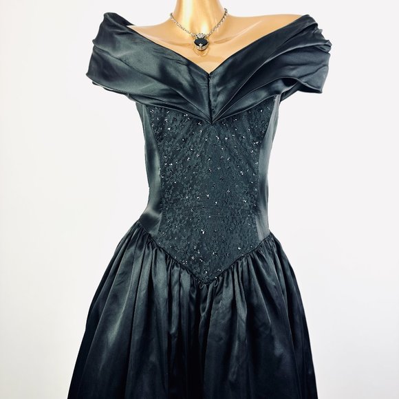 Vintage 80s Gunne Sax prom Dress - Picture 3 of 11